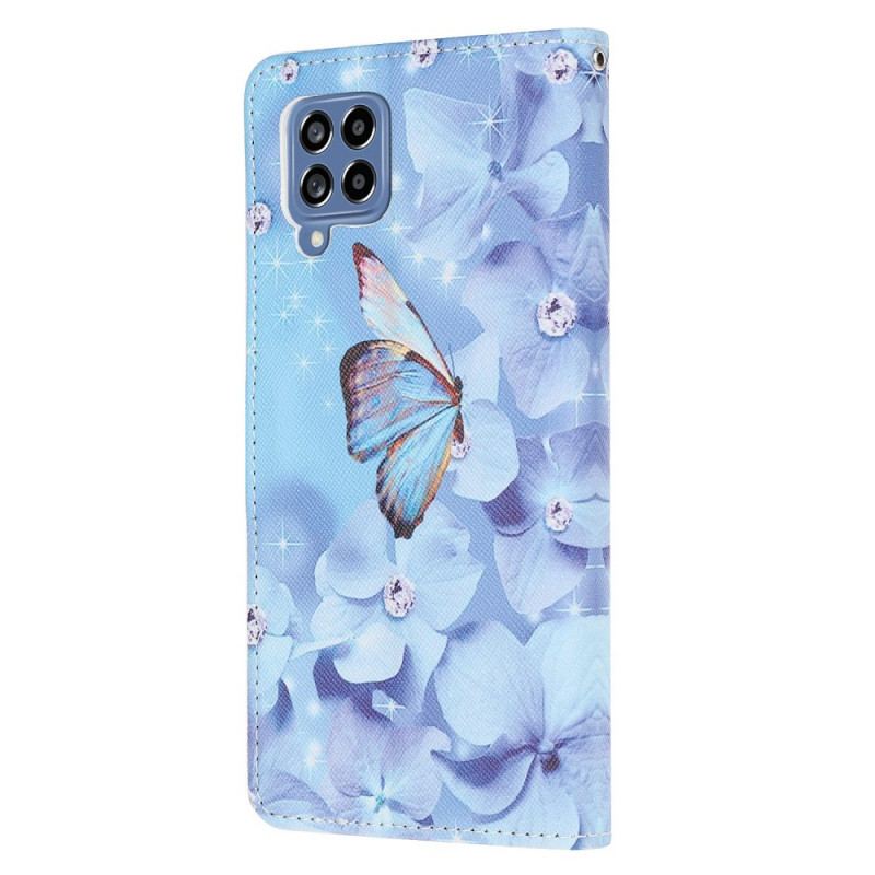 Housse Samsung Galaxy M53 5G Papillons à Lanière