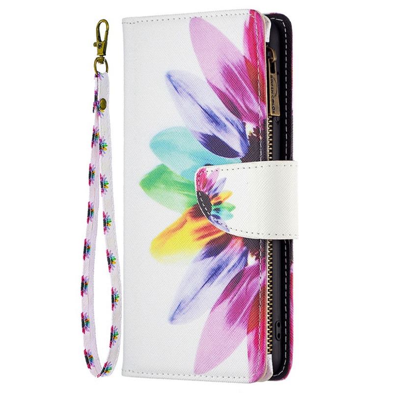 Housse Samsung Galaxy M53 5G Portefeuille Fleur