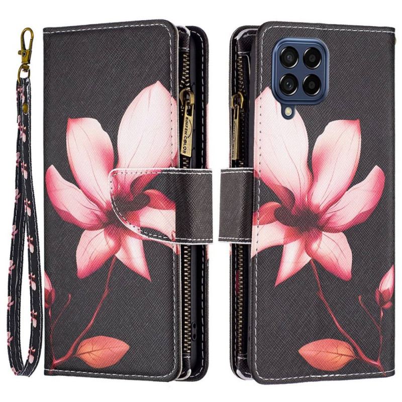 Housse Samsung Galaxy M53 5G Portefeuille Fleur