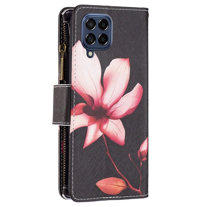 Housse Samsung Galaxy M53 5G Portefeuille Fleur