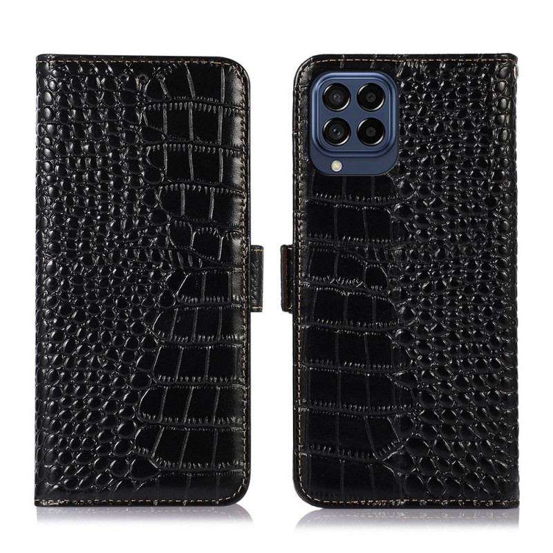 Housse Samsung Galaxy M53 5G Style Crocodile RFID