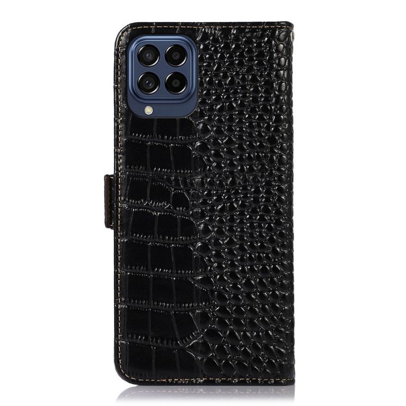 Housse Samsung Galaxy M53 5G Style Crocodile RFID