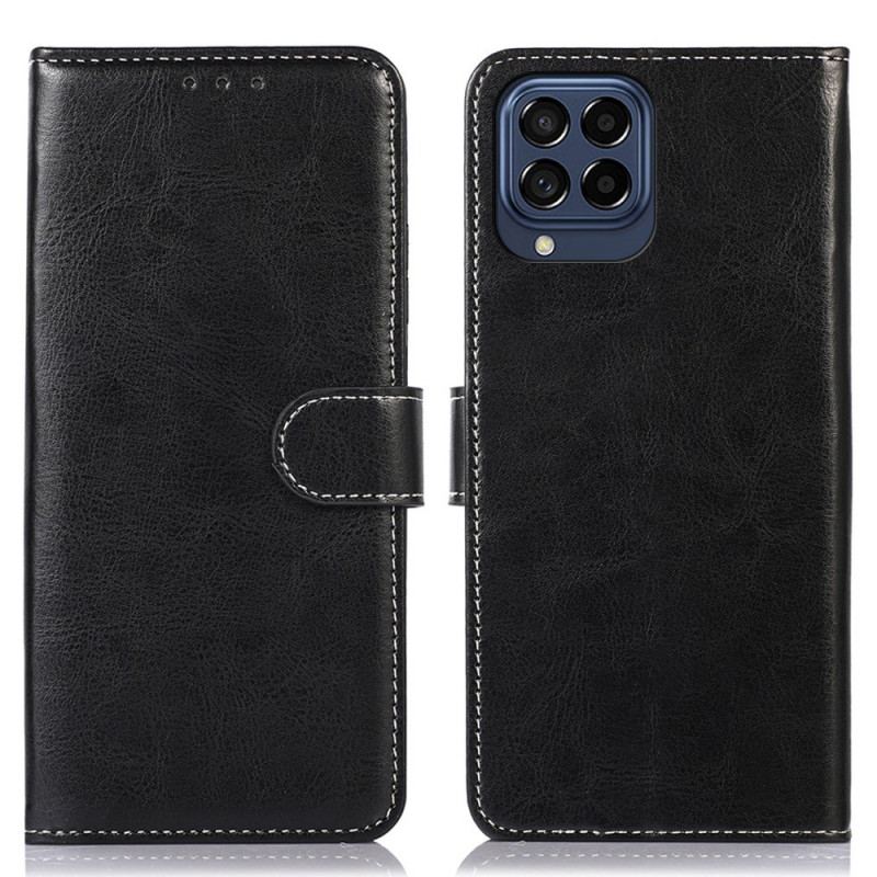 Housse Samsung Galaxy M53 5G Style Cuir et Coutures