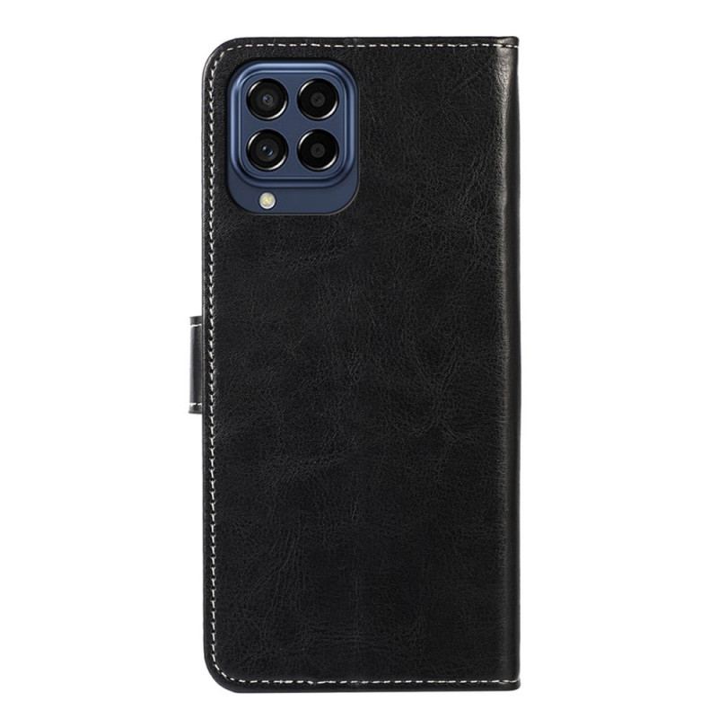 Housse Samsung Galaxy M53 5G Style Cuir et Coutures