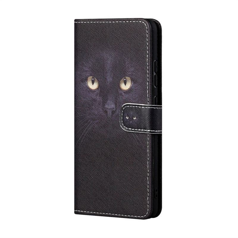 Housse Samsung Galaxy M53 5G Yeux de Chat à Lanière