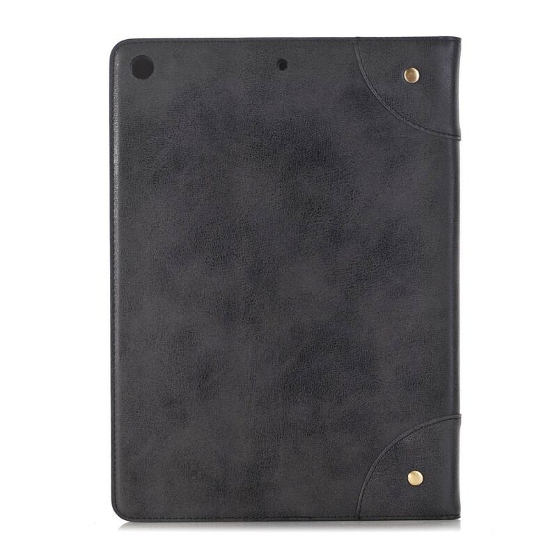 Étui iPad 10.2" (2020) (2019) Effet Cuir Rétro avec Rivets