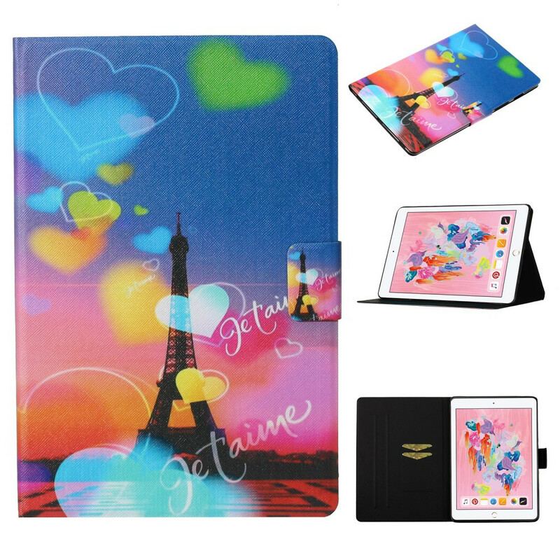 Housse iPad 10.2" (2020) (2019) Air 10.5" (2019) Paris Je t'Aime