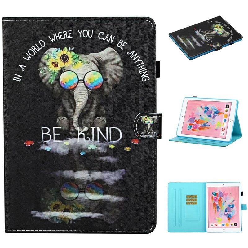 Housse iPad 10.2" (2020) (2019) / Air 10.5" (2019) / Pro 10.5"  Éléphant Be Kind