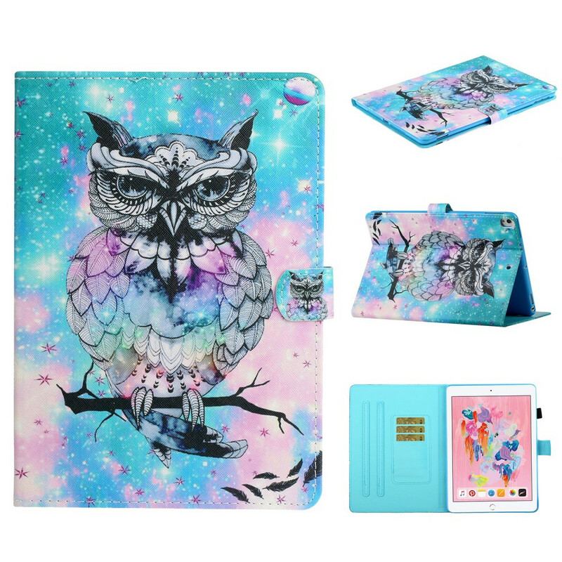 Housse iPad 10.2" (2020) (2019) Hibou Royal