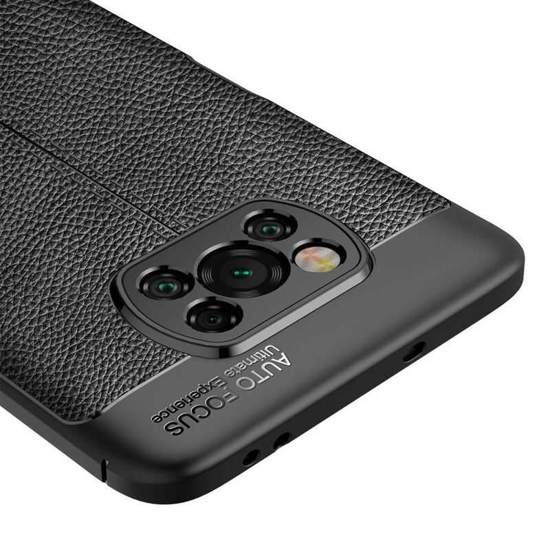 Coque Poco X3 / X3 Pro / X3 NFC Effet Cuir Litchi Double Line