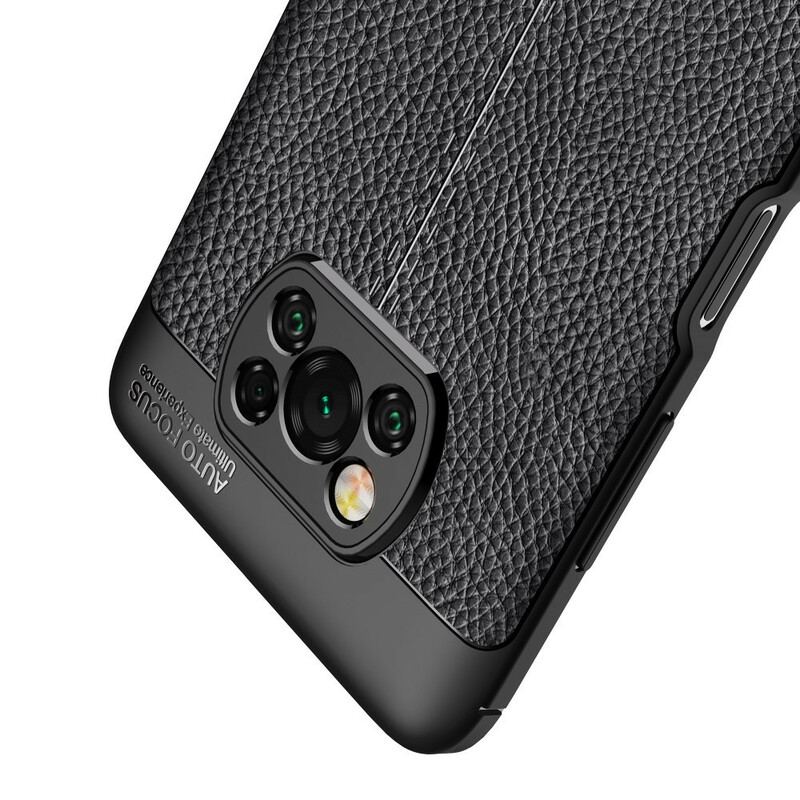 Coque Poco X3 / X3 Pro / X3 NFC Effet Cuir Litchi Double Line