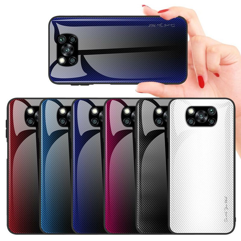 Coque Poco X3 / X3 Pro / X3 NFC Verre Trempé Fibre Carbone