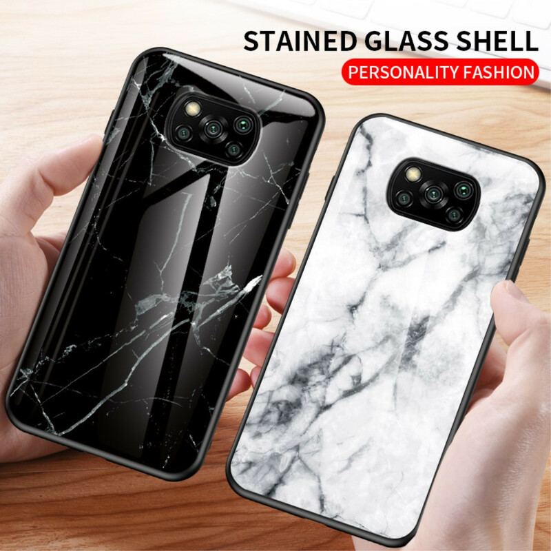 Coque Poco X3 / X3 Pro / X3 NFC Verre Trempé Marble Colors