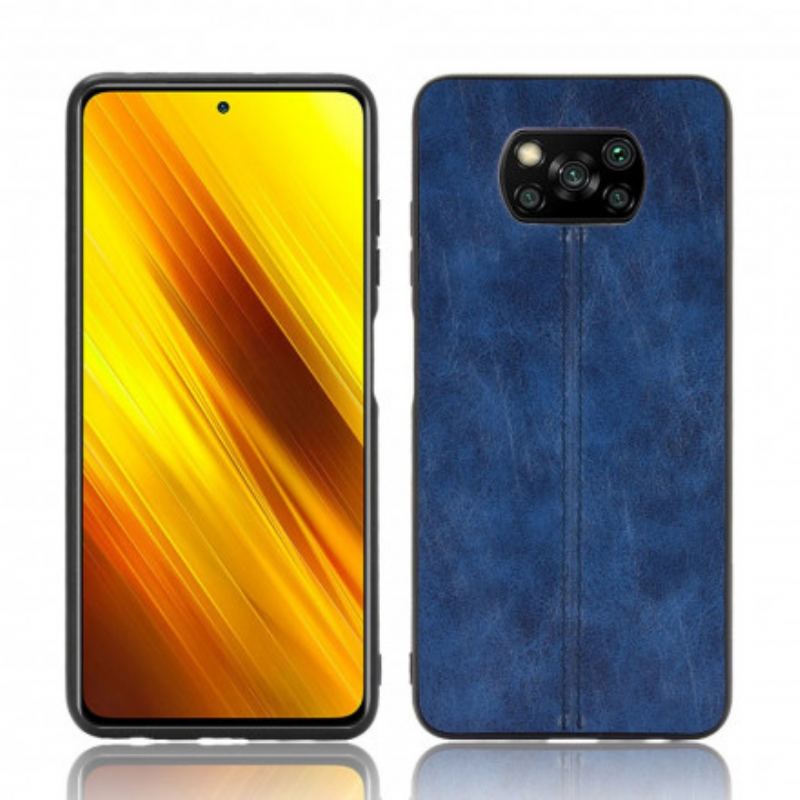 Coque Xiaomi Poco X3 / X3 Pro / X3 NFC Effet Cuir Couture