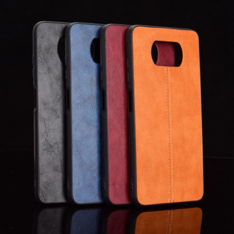 Coque Xiaomi Poco X3 / X3 Pro / X3 NFC Effet Cuir Couture