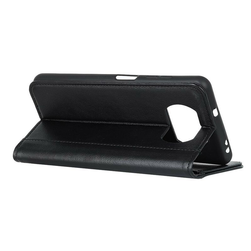 Flip Cover Poco X3 / X3 Pro / X3 NFC Cuir Litchi Fendu Élégance