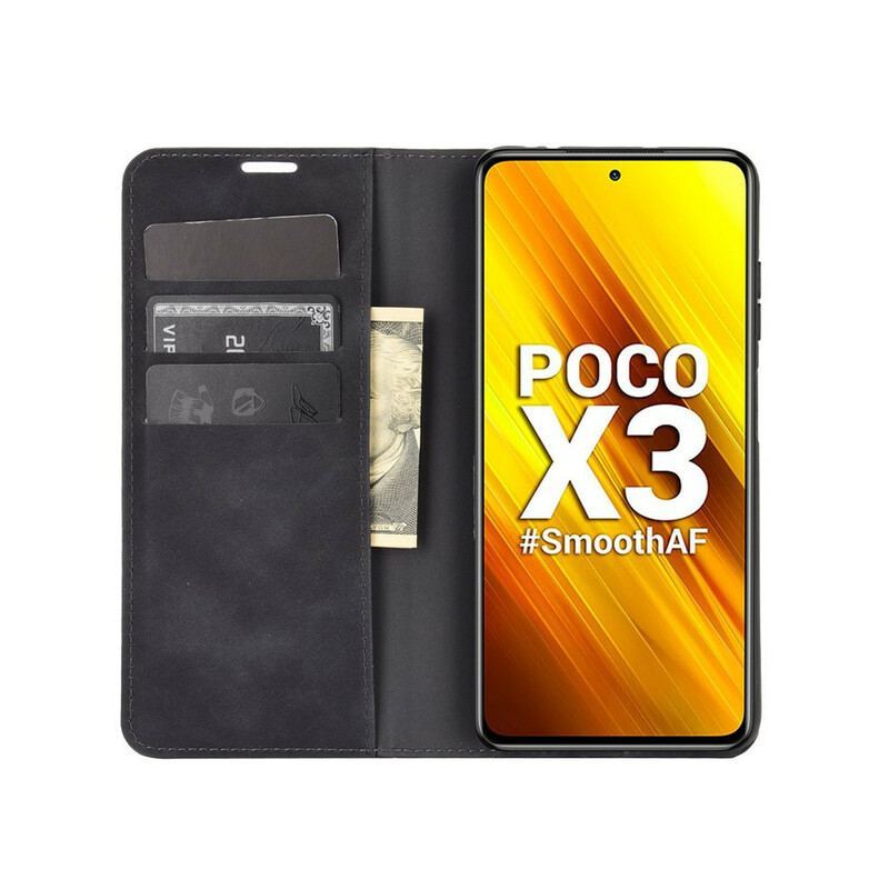 Flip Cover Xiaomi Poco X3 / X3 Pro / X3 NFC Effet Cuir Douceur