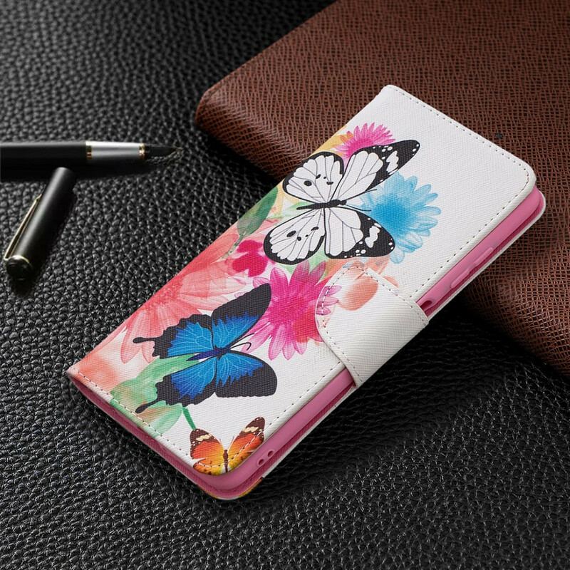 Housse Xiaomi Poco X3 / X3 Pro / X3 NFC Papillons et Fleurs Peints