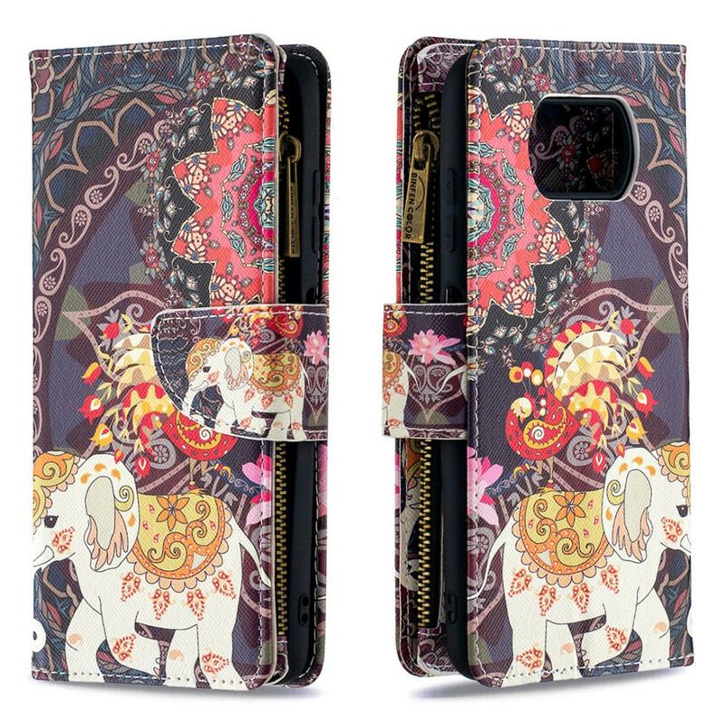 Housse Xiaomi Poco X3 / X3 Pro / X3 NFC Poche Zippée Éléphant