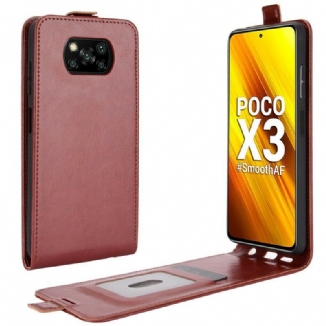 Housse Xiaomi Poco X3 / X3 Pro / X3 NFC Rabat Vertical Effet Cuir