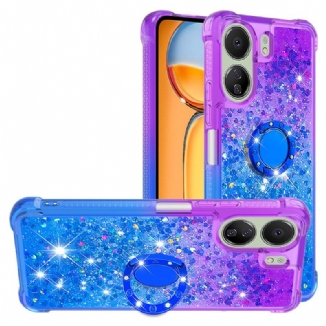 Coque Xiaomi Redmi 13C 4G/5G/Poco C65 Anneau-Support Dégradé Paillettes