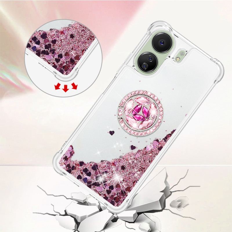 Coque Xiaomi Redmi 13C 4G/5G/Poco C65 Anneau-Support Paillettes