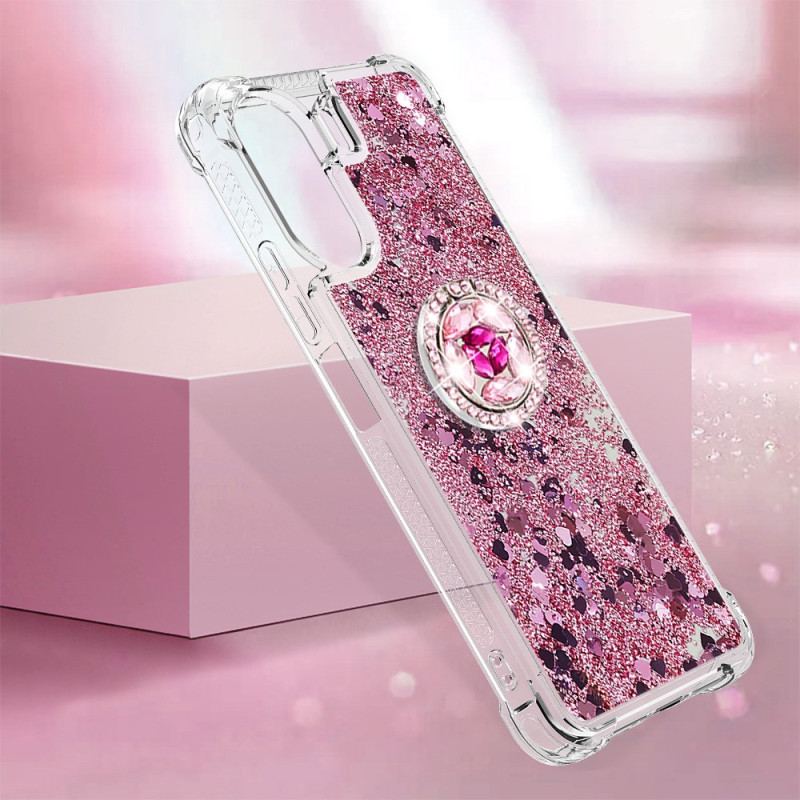 Coque Xiaomi Redmi 13C 4G/5G/Poco C65 Anneau-Support Paillettes