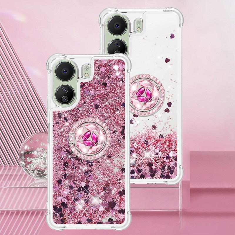 Coque Xiaomi Redmi 13C 4G/5G/Poco C65 Anneau-Support Paillettes