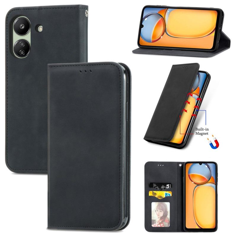 Flip Cover Xiaomi Redmi 13C 4G/5G/Poco C65 Style Cuir Classique