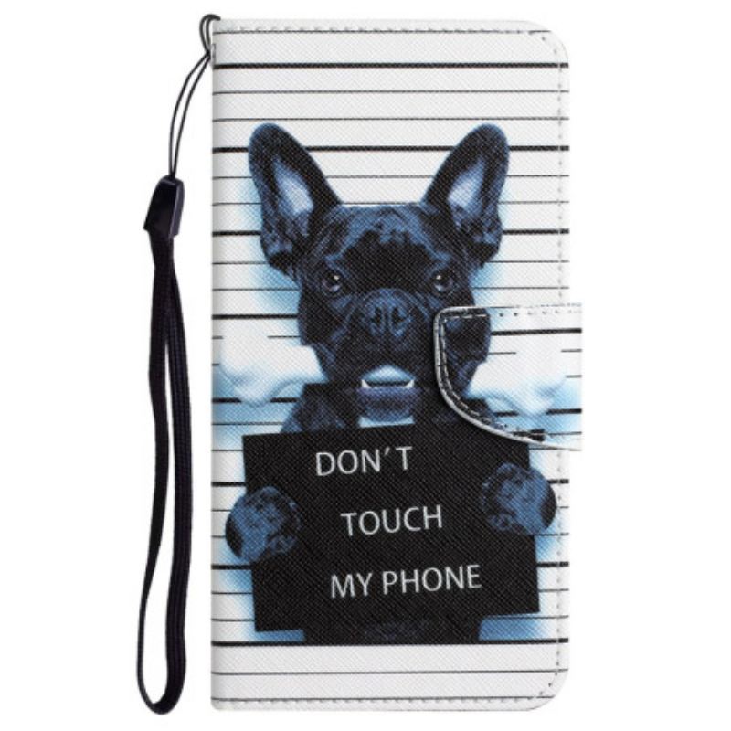 Housse Xiaomi Redmi 13C 4G/5G/Poco C65 Chien Don't Touch my Phone à Lanière