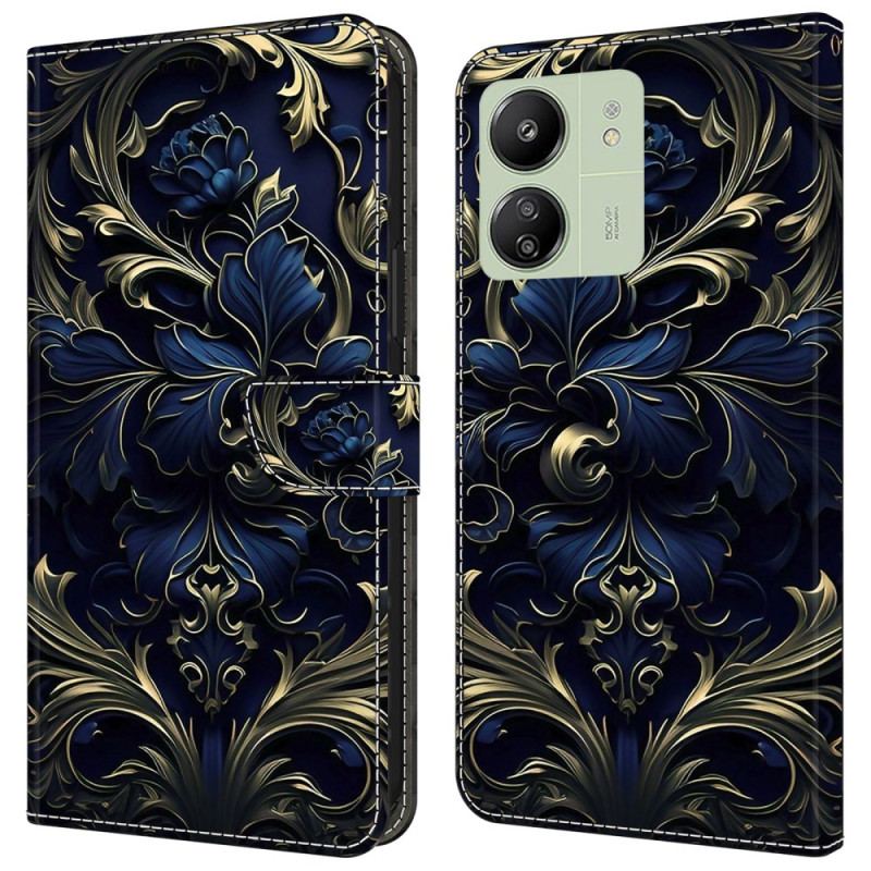 Housse Xiaomi Redmi 13C 4G/5G/Poco C65 Fleurs Bleues