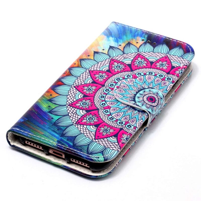 Housse Xiaomi Redmi 13C 4G/5G/Poco C65 Motif Mandala à Lanière