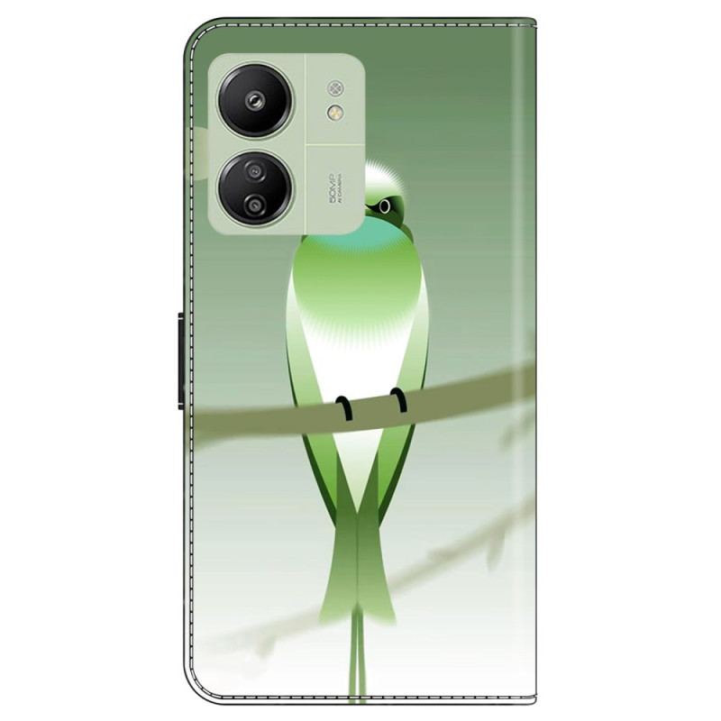 Housse Xiaomi Redmi 13C 4G/5G/Poco C65 Oiseau Vert