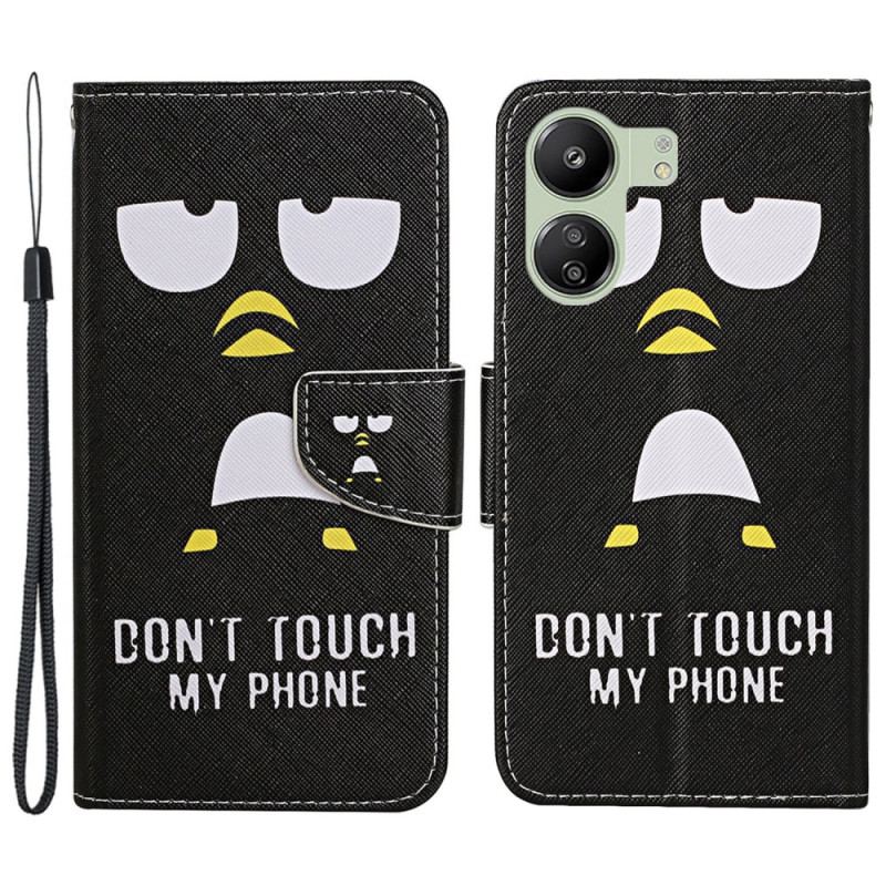 Housse Xiaomi Redmi 13C 4G/5G/Poco C65 Pingouin Don't Touch my Phone