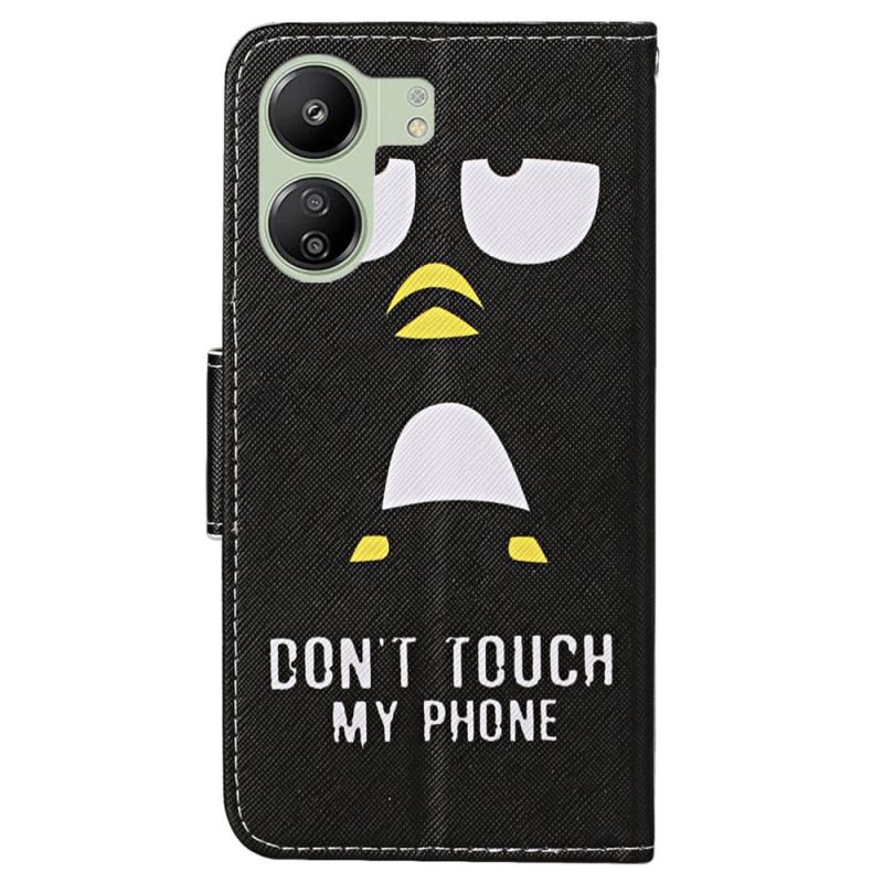 Housse Xiaomi Redmi 13C 4G/5G/Poco C65 Pingouin Don't Touch my Phone