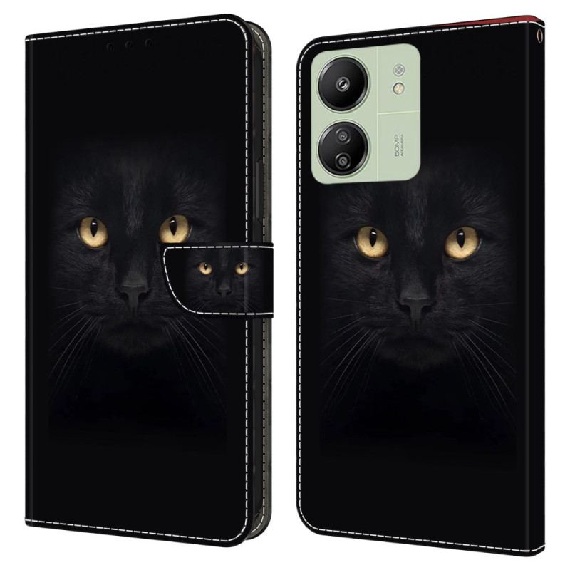 Housse Xiaomi Redmi 13C 4G/5G/Poco C65 Yeux de Chat noir