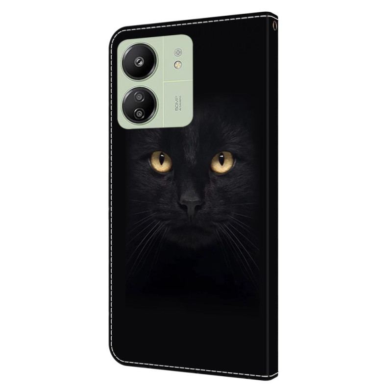 Housse Xiaomi Redmi 13C 4G/5G/Poco C65 Yeux de Chat noir