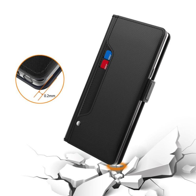 Housse Xiaomi Redmi 13C / Poco C65 Miroir et Porte-Cartes Amovible