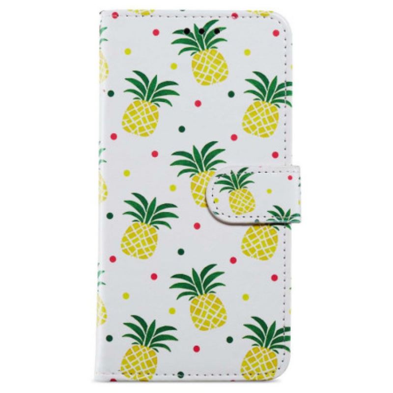 Housse Xiaomi Redmi 13C / Poco C65 Motif Ananas à Lanière