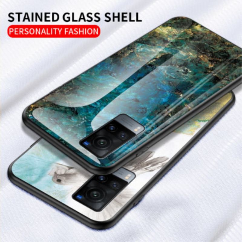 Coque Vivo X60 Pro Verre Trempé Marble Colors