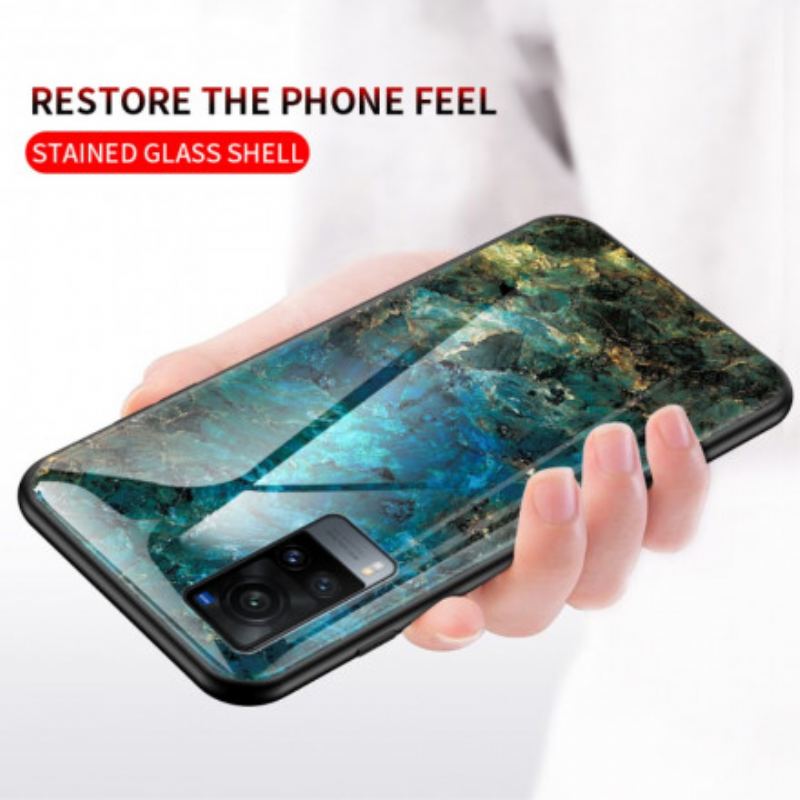 Coque Vivo X60 Pro Verre Trempé Marble Colors