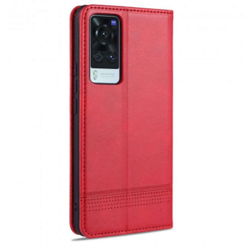 Flip Cover Vivo X60 Pro Style Cuir AZNS