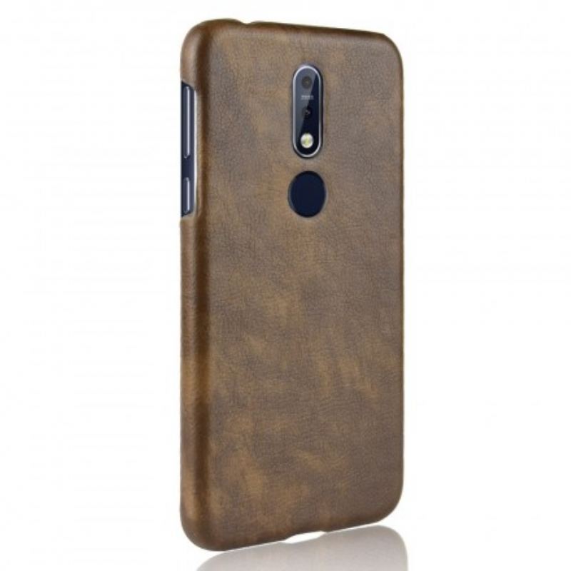 Coque Nokia 7.1 Effet Cuir Litchi