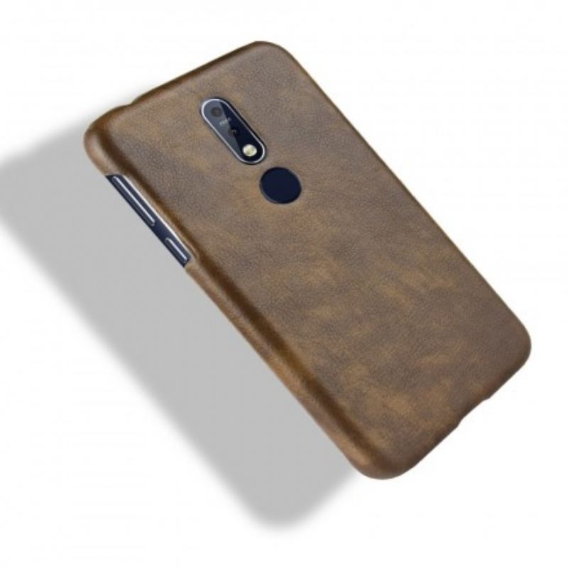 Coque Nokia 7.1 Effet Cuir Litchi