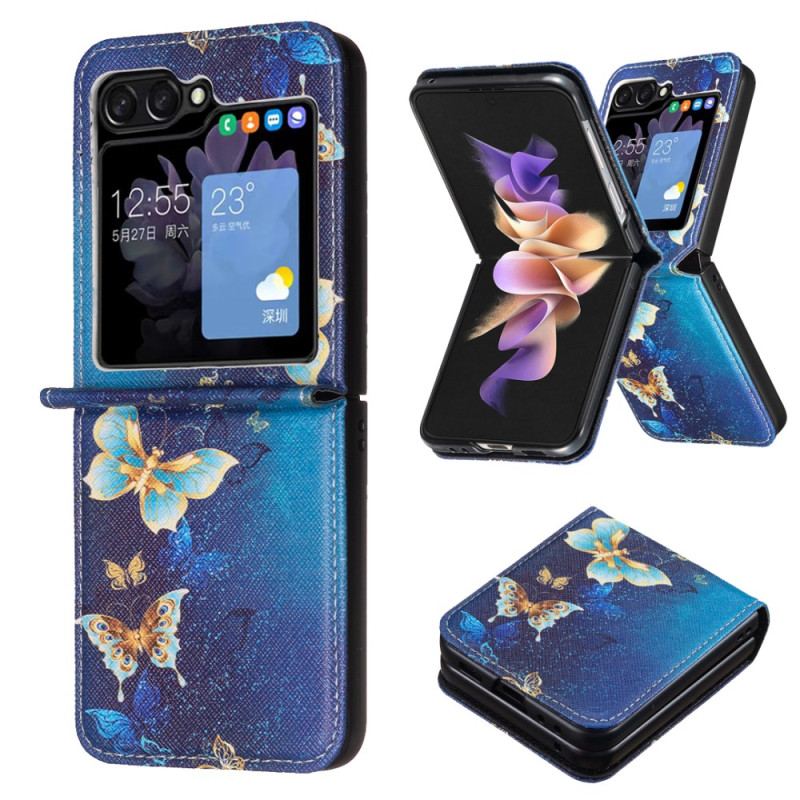 Coque Samsung Galaxy Z Flip 6 Papillons dorés