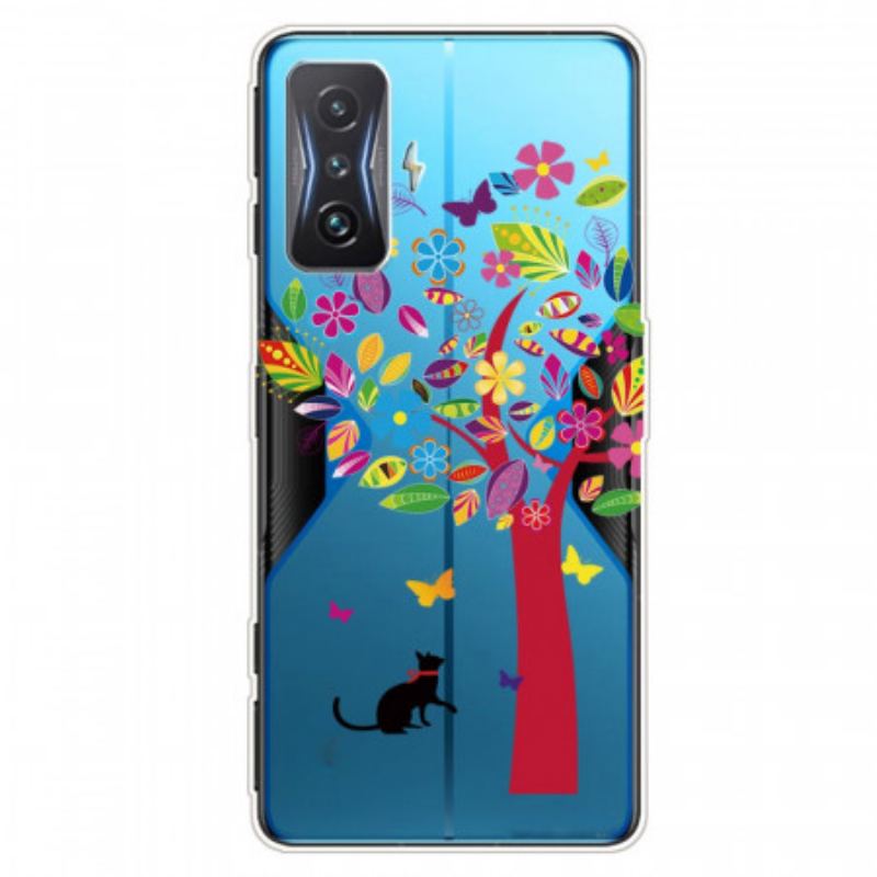 Coque Poco F4 GT Chat et Arbre