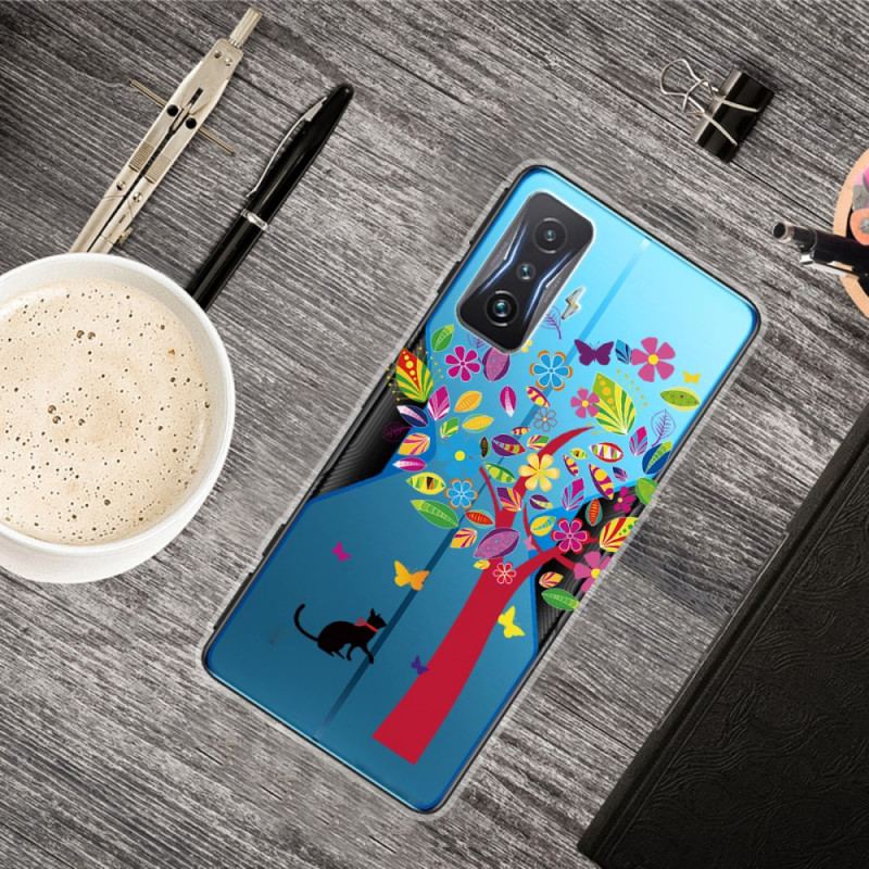 Coque Poco F4 GT Chat et Arbre