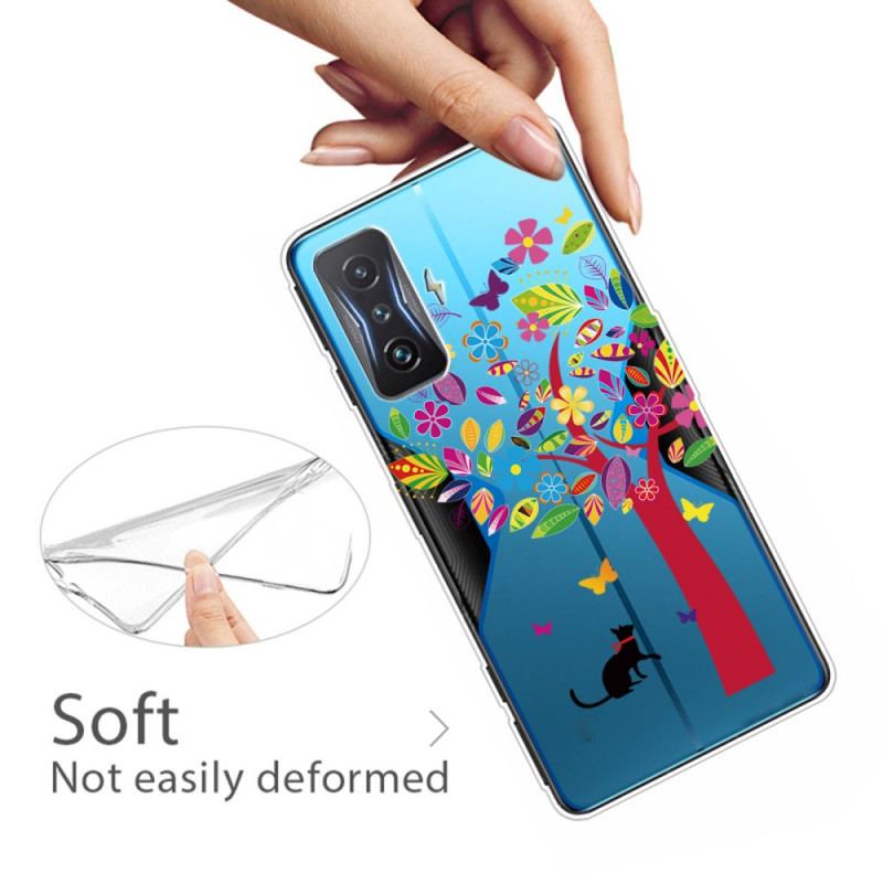 Coque Poco F4 GT Chat et Arbre