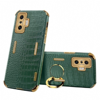 Coque Poco F4 GT Effet Crocodile avec Anneau