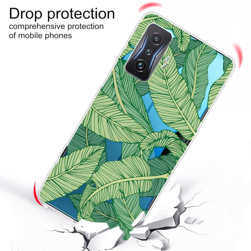 Coque Poco F4 GT Feuilles